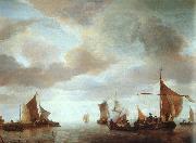 Jan van de Capelle, Ships on a Calm